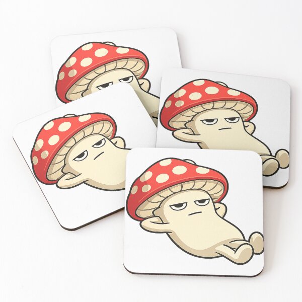 Item preview, Funny Mushroom Sticker | Lazy Cartoon Character designed and sold by Moodzu.