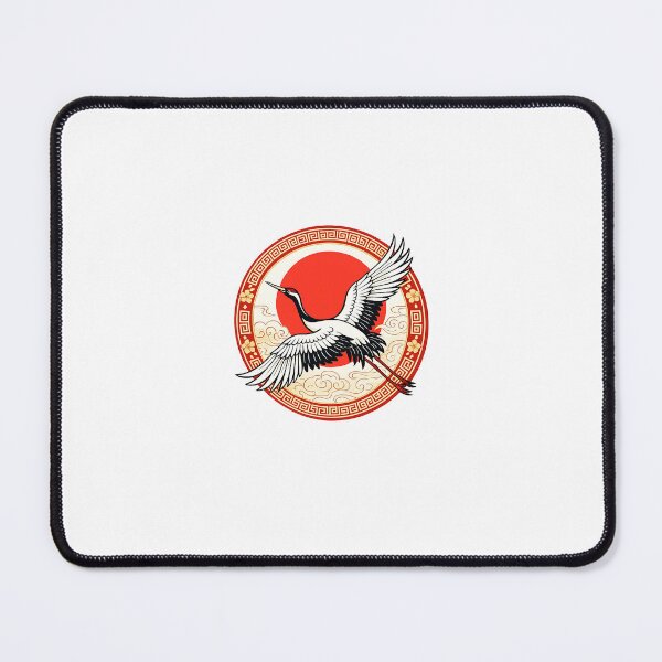 Item preview, Asian Crane Red Sun Art Japanese Chinese Style Vintage Aesthetic designed and sold by Lunarifinds .