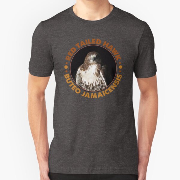 Beautiful Red Tailed Hawk Portrait for Falconers and Bird Watchers Slim Fit T-Shirt