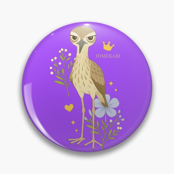 Item preview, Australian Stone-Curlew – Kawaii Floral Bird Art - Solid Purple designed and sold by HIMEKARI.