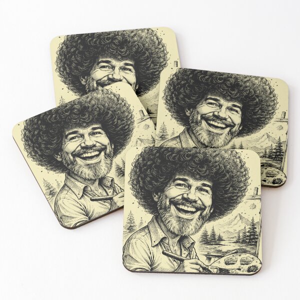 Item preview, Bob Ross Cartoon designed and sold by Javier Narváez Solarte.
