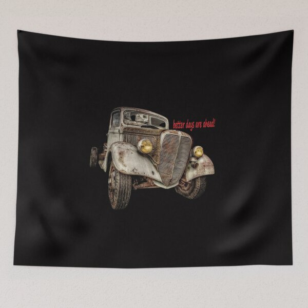 Item preview, Better Days Are Ahead! Retro Abandoned Truck Art designed and sold by TZehrfeldPhotos.