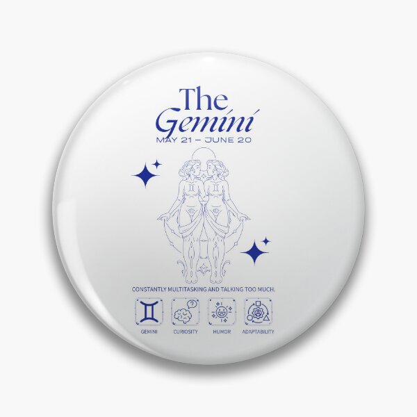 Item preview, Gemini Zodiac Duality Astrology Line Art designed and sold by artacalla.