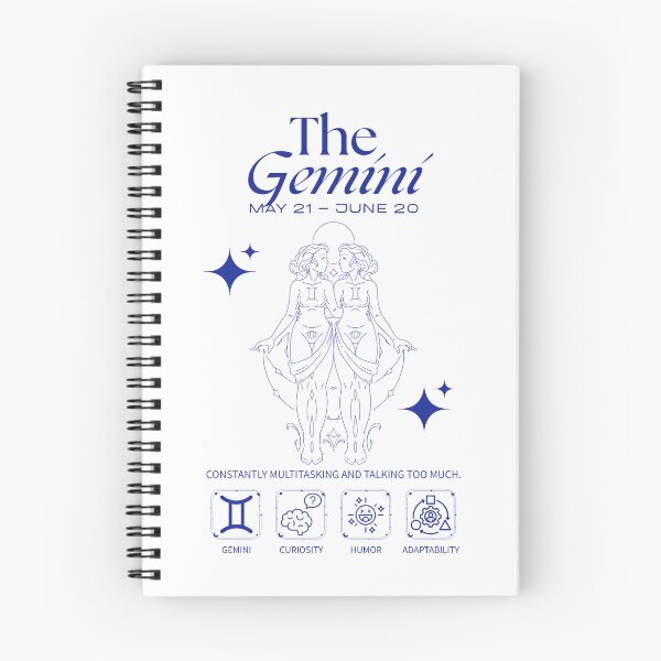 Item preview, Gemini Zodiac Duality Astrology Line Art designed and sold by artacalla.