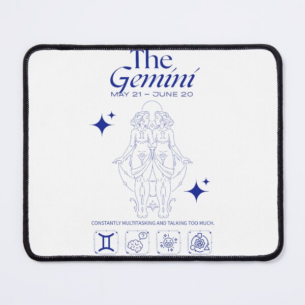 Item preview, Gemini Zodiac Duality Astrology Line Art designed and sold by artacalla.