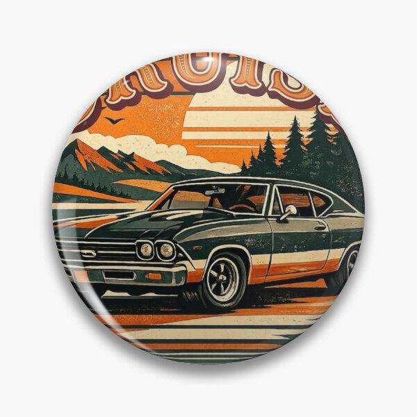 Item preview, Vintage Cruise- Classic 70s Muscle Car Sunset designed and sold by Northern Glow Art.