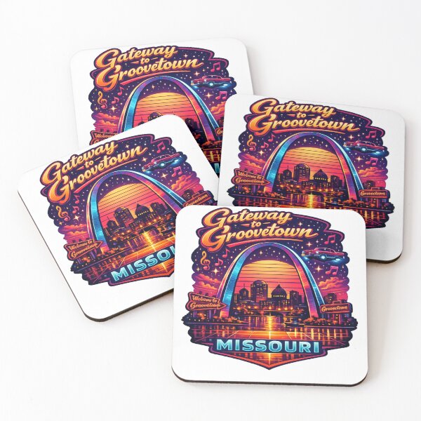 Item preview, Gateway to Groovetown Missouri Retro Neon Poster designed and sold by Dresut.