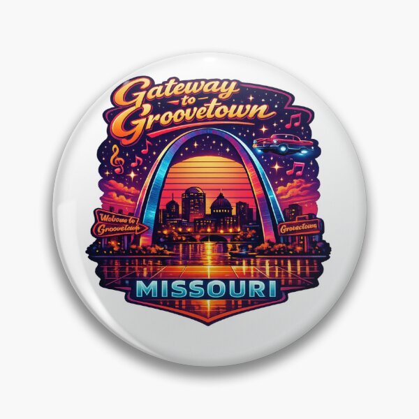 Item preview, Gateway to Groovetown Missouri Retro Neon Poster designed and sold by Dresut.