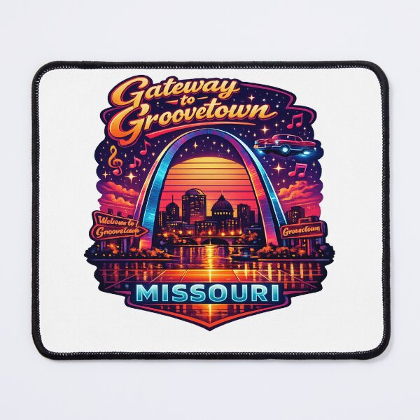 Item preview, Gateway to Groovetown Missouri Retro Neon Poster designed and sold by Dresut.