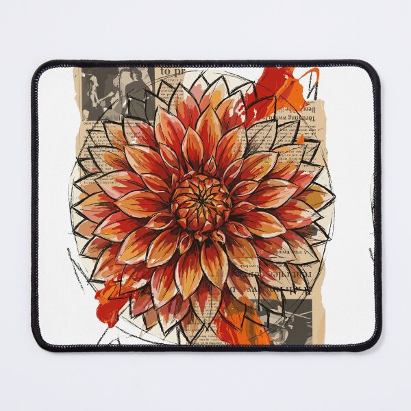 Item preview, Spectacular Red Dahlia Fireball Flower designed and sold by Honu2025.