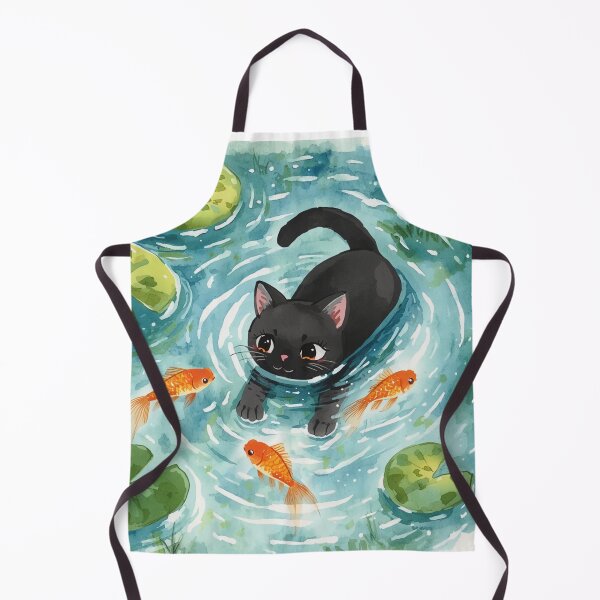 Item preview, Anime black cat & fishes designed and sold by JosueShop101.
