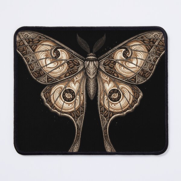 Item preview, Coffee Bean Luna Moth - Dark Academia Entomology Art designed and sold by Retro Mood Co.