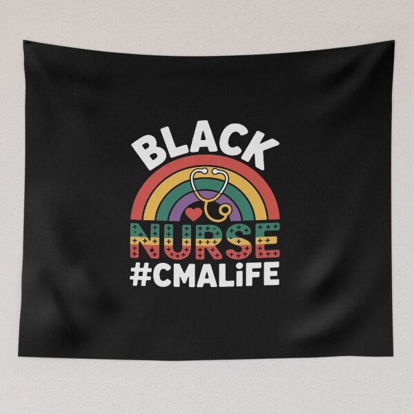 Item preview, Black Nurse CMA Life Black History Month Rainbow designed and sold by BlassmausArt.