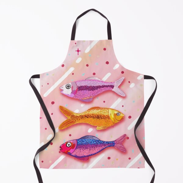 Item preview, Bright Neon Fish Illustration – Playful Colorful Aquatic Wall Art designed and sold by AshleyCasperArt.