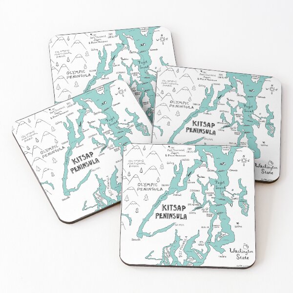 Item preview, Kitsap Peninsula Map designed and sold by Claire Lordon.