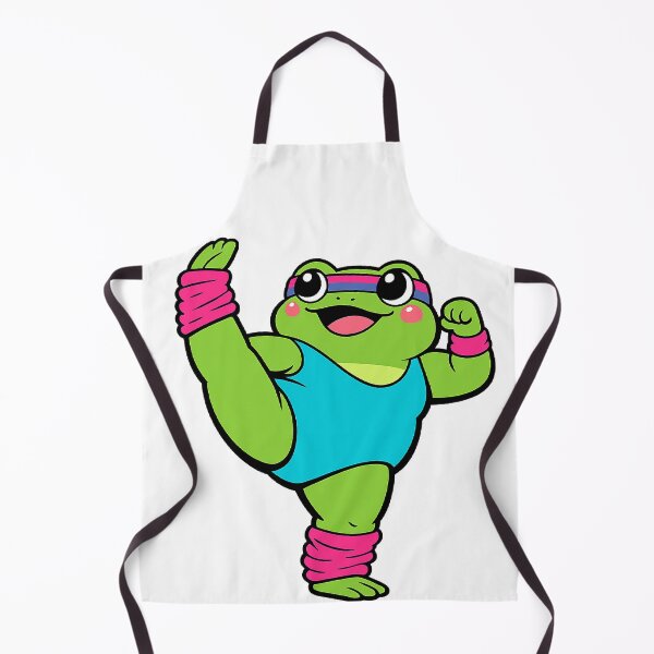 Item preview, 80s Aerobics Frog - Neon Workout Cottagecore Core designed and sold by Retro Mood Co.