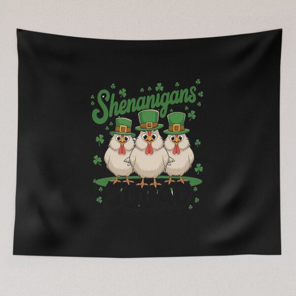 Item preview, Shenanigans Squad St. Patrick's Day Chickens designed and sold by BlassmausArt.