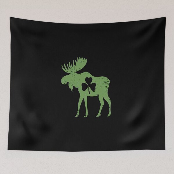 Item preview, St Patrick's Day Moose Irish Shamrock designed and sold by BlassmausArt.