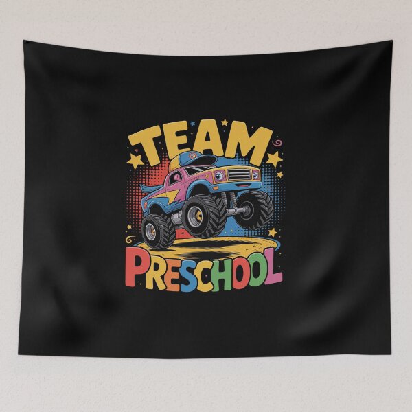 Item preview, Team Preschool Monster Truck Back To School Student Teacher designed and sold by BlassmausArt.