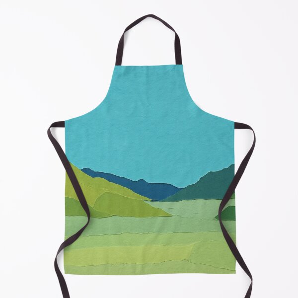 Item preview, Minimalist Lake View, Teal Palete, Papercut Collage designed and sold by SWSandraWechner.