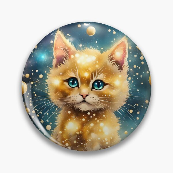 Item preview, Galactic Kitten Amidst Glowing Orbs designed and sold by Shelley Loewnau-Jones Studio.