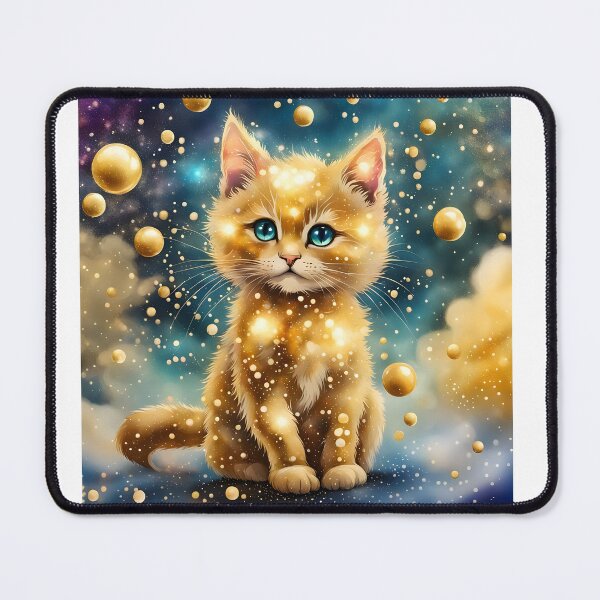Item preview, Galactic Kitten Amidst Glowing Orbs designed and sold by Shelley Loewnau-Jones Studio.