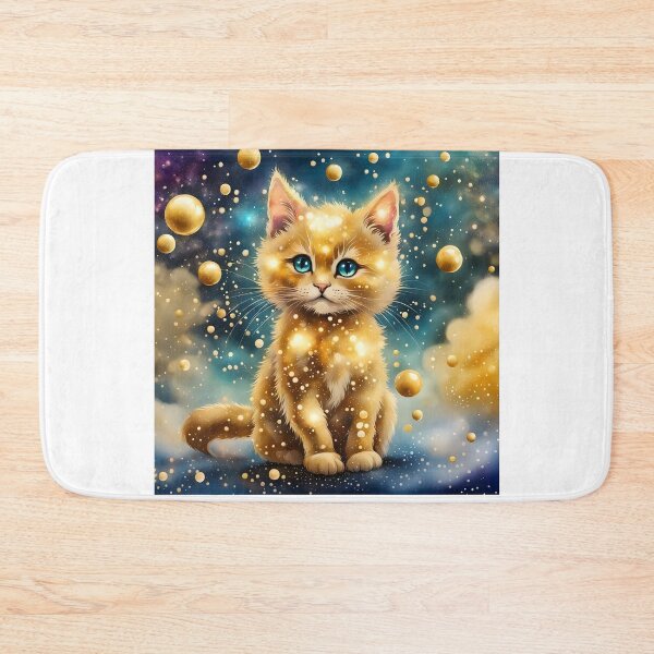 Item preview, Galactic Kitten Amidst Glowing Orbs designed and sold by Shelley Loewnau-Jones Studio.