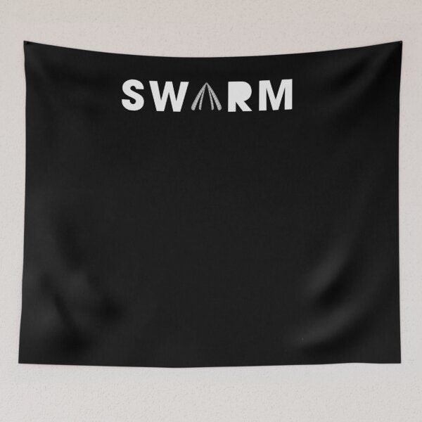 Item preview, White SWARM logo with Draekafly wings  designed and sold by LeroyAshl.