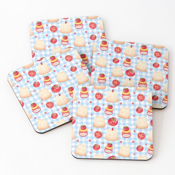 Item preview, Kawaii Tomato Pattern - Cute Gingham Food Illustration, designed and sold by Tokki Treats .