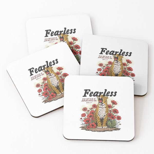 Item preview, Fearless Faith Leopard Floral Design, Christian Bible Verse Isaiah 41:10, Aesthetic Women Spiritual Gift designed and sold by RepRepublic.