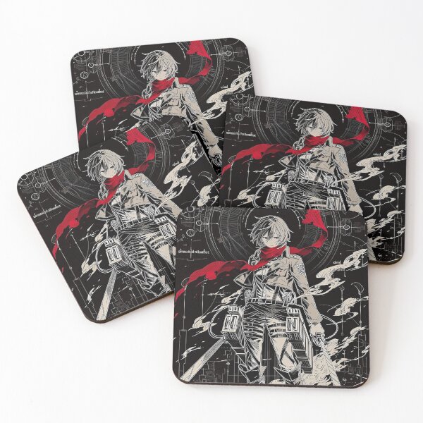 Item preview, Red Scarf Anime Warrior | Tactical Blade Fighter Aesthetic | Dark Manga Style Female Soldier designed and sold by Dyan4.