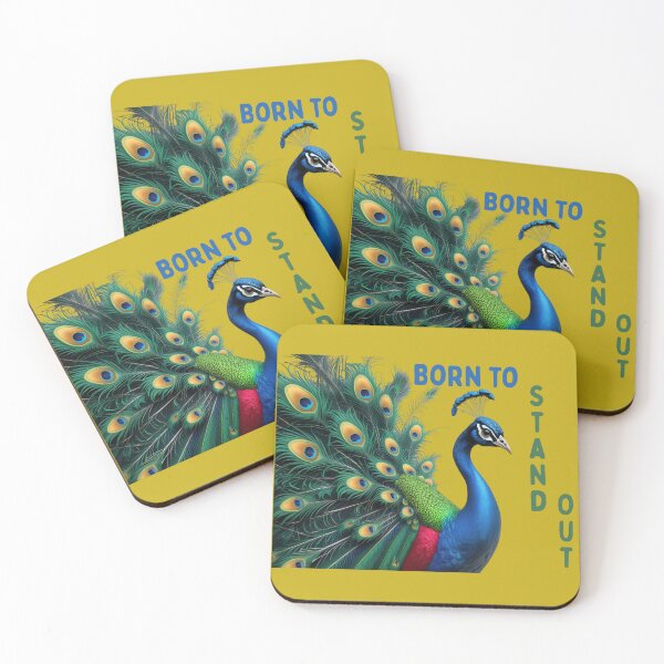 Item preview, Elegant Peacock “Born to Stand Out” – Jewel Tone Feathers Luxury Bird Design designed and sold by Max Store.