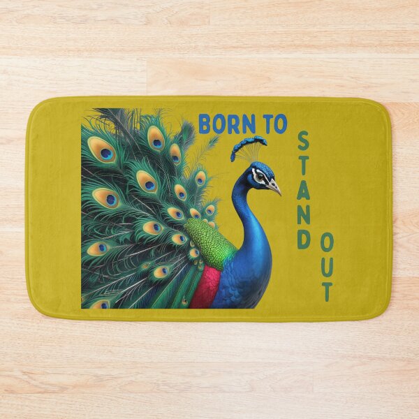 Item preview, Elegant Peacock “Born to Stand Out” – Jewel Tone Feathers Luxury Bird Design designed and sold by Max Store.