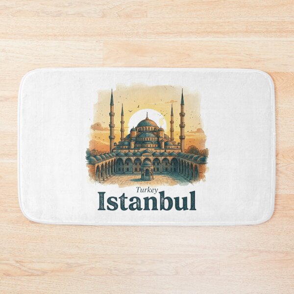 Item preview, Istanbul Blue Mosque in Vintage Style designed and sold by Inkworksbyshery.