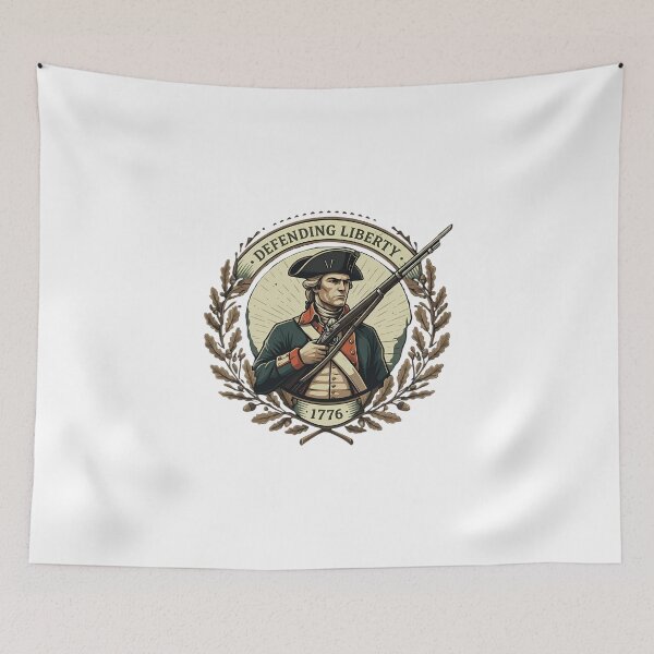 Item preview, Defending Liberty 1776 American Revolutionary Soldier designed and sold by chattsuede.