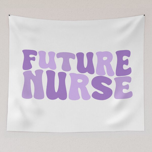 Item preview, Future Nurse - Cute Purple Groovy Wavy Aesthetic Quote Design designed and sold by Nesstitches.