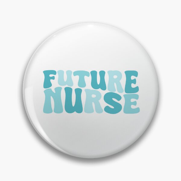 Item preview, Future Nurse - Cute Blue Groovy Wavy Aesthetic Quote Design designed and sold by Nesstitches.