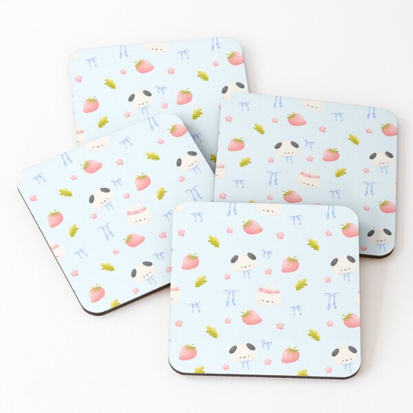 Item preview, Kawaii Puppy and Bunny Pattern - Cute Pastel Aesthetic illustration  designed and sold by Tokki Treats .