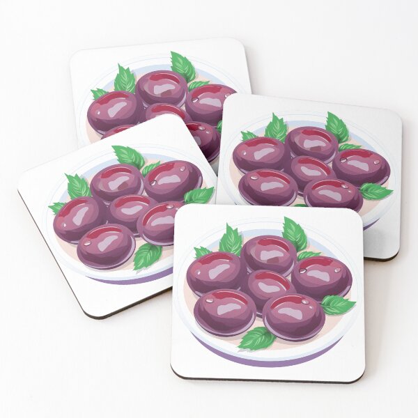 Item preview, Glossy Plum Berries Plate designed and sold by New-School-Wave.