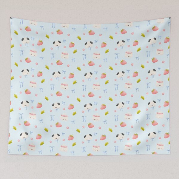 Item preview, Kawaii Puppy and Bunny Pattern - Cute Pastel Aesthetic illustration  designed and sold by Tokki Treats .