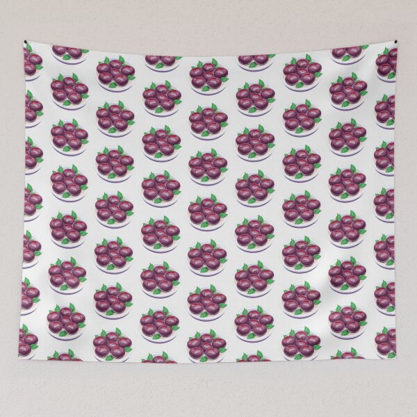 Item preview, Glossy Plum Berries Plate designed and sold by New-School-Wave.