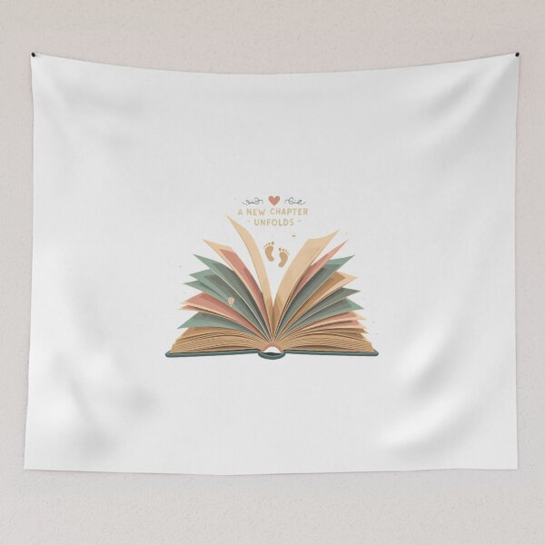 Item preview, A New Chapter Unfolds Baby Footprint Storybook designed and sold by chattsuede.