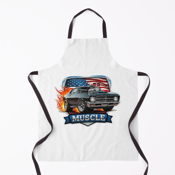 Item preview, Classic American Muscle Car with Flag and Flames designed and sold by chattsuede.