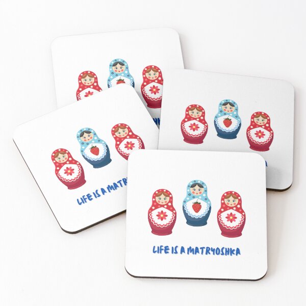 Item preview, Life is a Matryoshka.  Three Nesting Dolls.  Russian Matryoshkas.   designed and sold by ShrimpAndGrits.