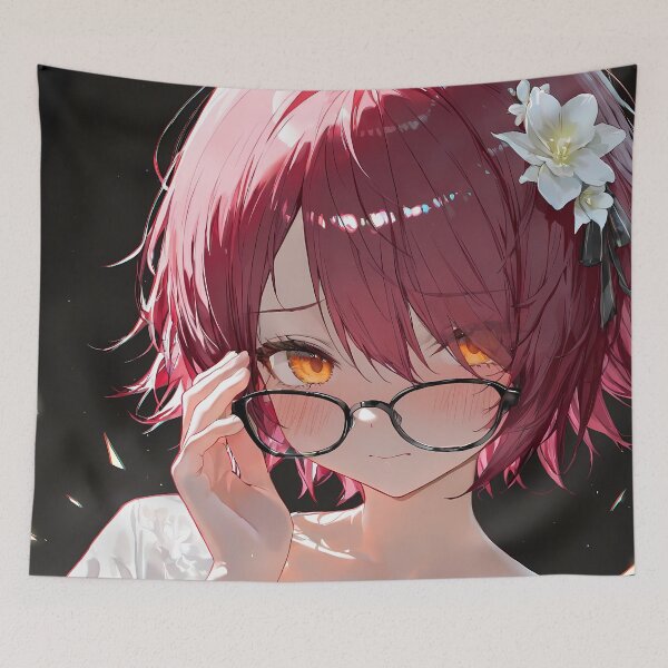 Item preview, Prelude Exusiai Arknights Angel Girl Glasses White Flower designed and sold by TanglenRabbit.