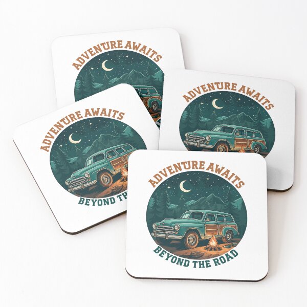 Item preview, Vintage Adventure Awaits Nocturnal Forest Camp designed and sold by chattsuede.