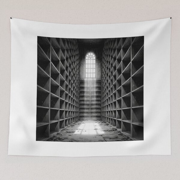 Item preview, Abandoned archaic library, manga style designed and sold by Gamershop22025.