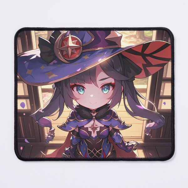 Item preview, Mona Genshin Impact Chibi Witch Hat Sakura Sunset designed and sold by TanglenRabbit.
