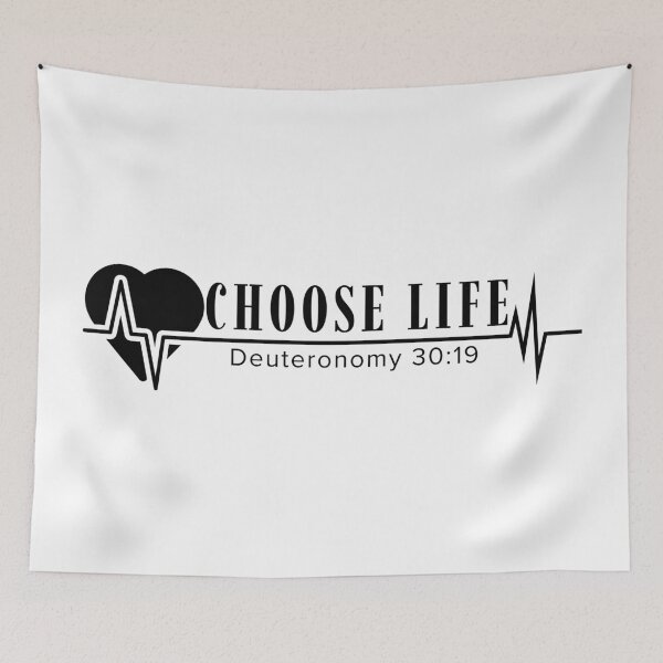 Item preview, Choose Life - Deuteronomy 30:19 - Black Design  designed and sold by MoriaStore.