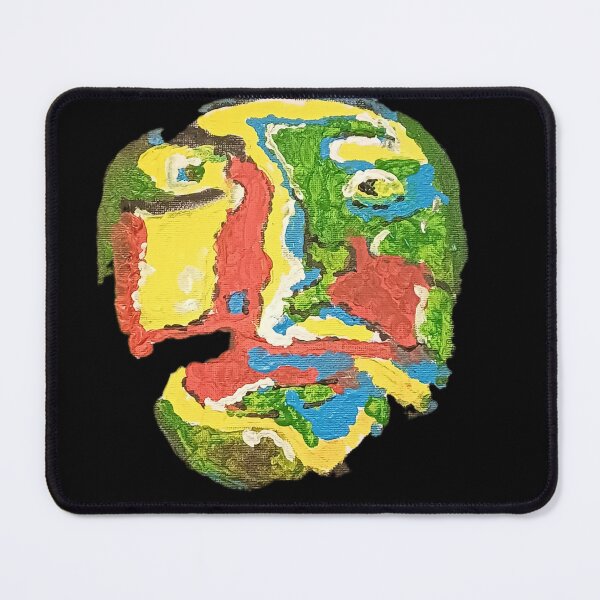 Item preview, Abstract Self Portrait – Bold Colour Expression | Textured Acrylic Face Art designed and sold by BigBobInk.